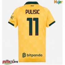 Camiseta AC Milan Christian Pulisic #11 Tercera Equipación para mujer 2025-26 manga corta